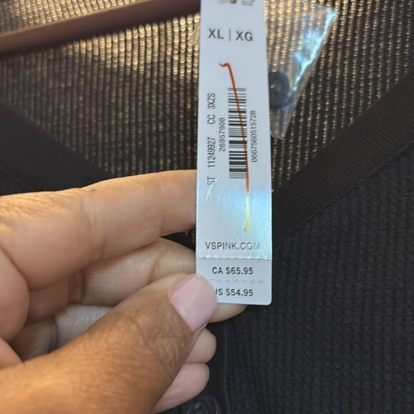 Pink Victoria's Secret Thermal Long Bling Onesie - Picture 5 of 8